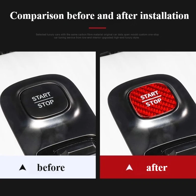 Really Dry Carbon Fiber One-click Start Button Decorative Sticker For Xiaomi SU7 Interior Modification Parts Automotive Supplies