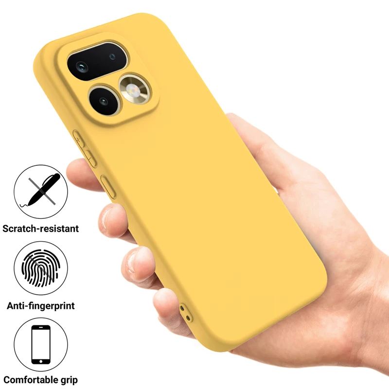 Für Realme 16 Pro Plus, 16 Pro Hülle ELVEV Rundum-Schutz Hautfreundliche Flüssigsilikon Beflockte Handyhülle