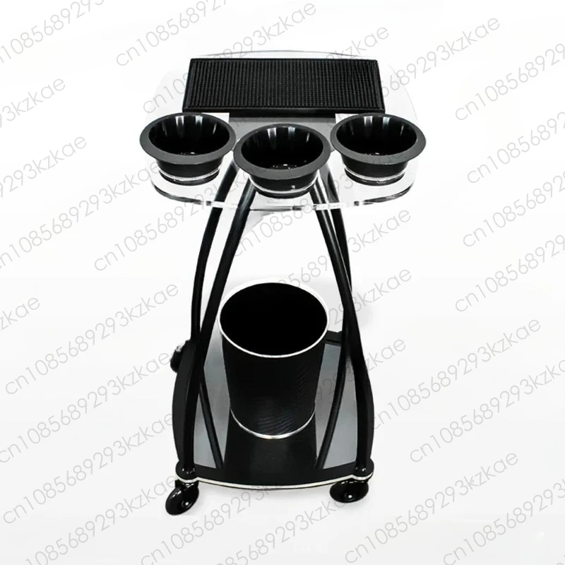 Barber Shop Perm and Dye Cart Tool Cart Acrylic Panel Beauty Salon Locker Haircut Tool Storage Cart