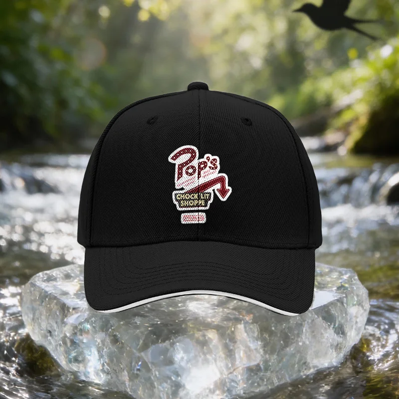 Pops Neon Sign Sandwich Baseball Cap Unisex Easy Lightweight Adjustable Outdoor Sun Hat Suitable for Travel, Parties, And Birthd
