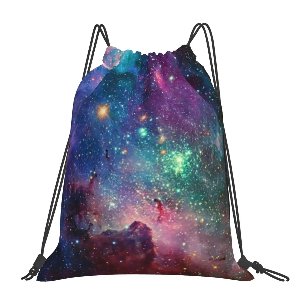 

Galaxy Backpacks Fashion Portable Drawstring Bags Drawstring Bundle Pocket Storage Bag Book Bags For Man Woman School
