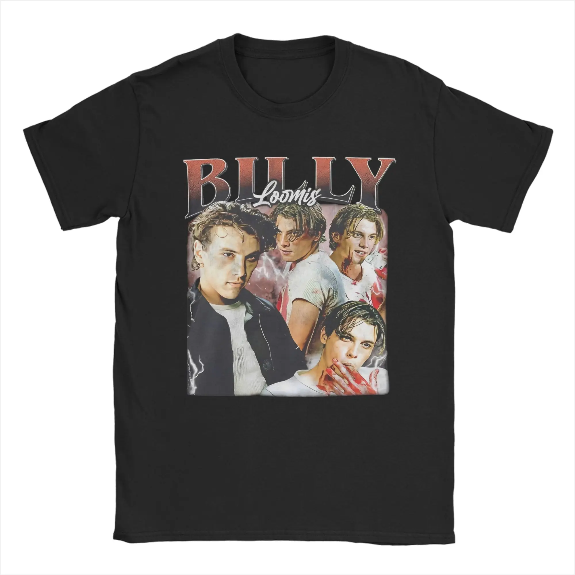 Horror Movie Scream Billy Loomis T Shirt for Men 100% Cotton Vintage T-Shirts Round Collar  Tees Short Sleeve Clothes Gift