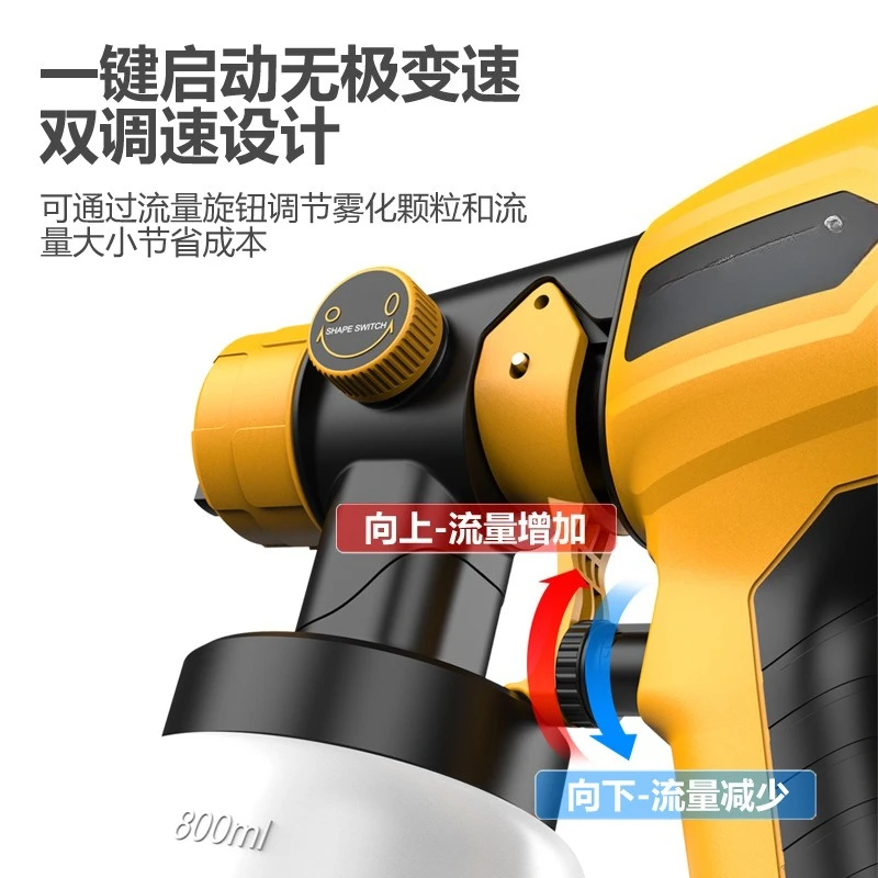 Electric Paint Sprayer Coating Machine Integrated Lithium Battery Cup Small Dedicated 220V Spray Gun