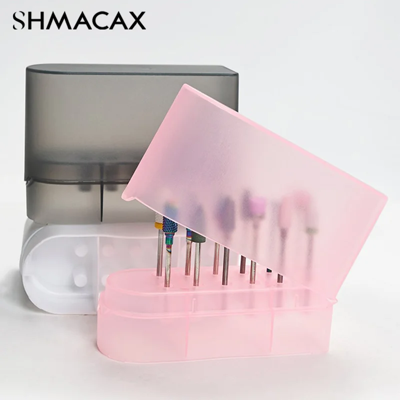 12 Löcher Nagel bohrer Aufbewahrung sbox Maniküre Salon Schleif kopf halter Display Nail Art Zubehör