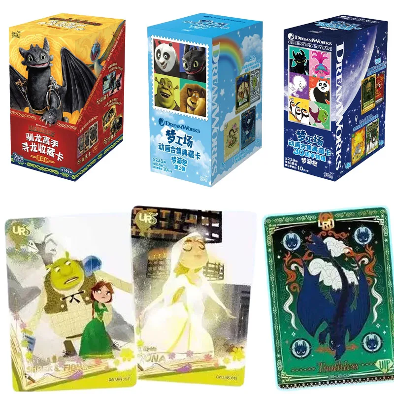 Tarjetas Coleccionables Originales KAYOU Cómo Entrenar a tu Dragón, Paquete Cazador de Dragones, Película SE, Desdentado, Anime, Juguetes, Regalos