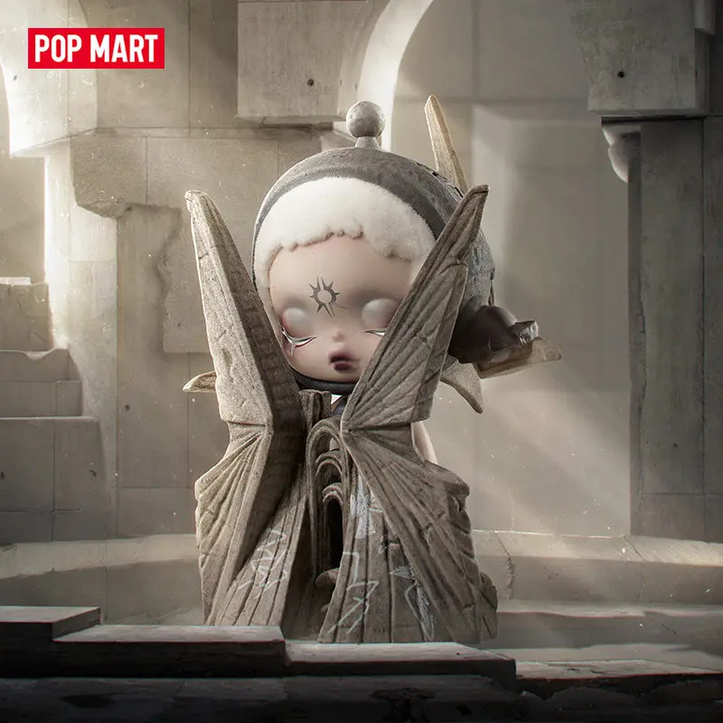 POP MART SKULLPANDA Seria WHERE TIME DWELLS – Zabawki w formie niespodziankowych pudełek, figurki, urocze anime, ozdoby.