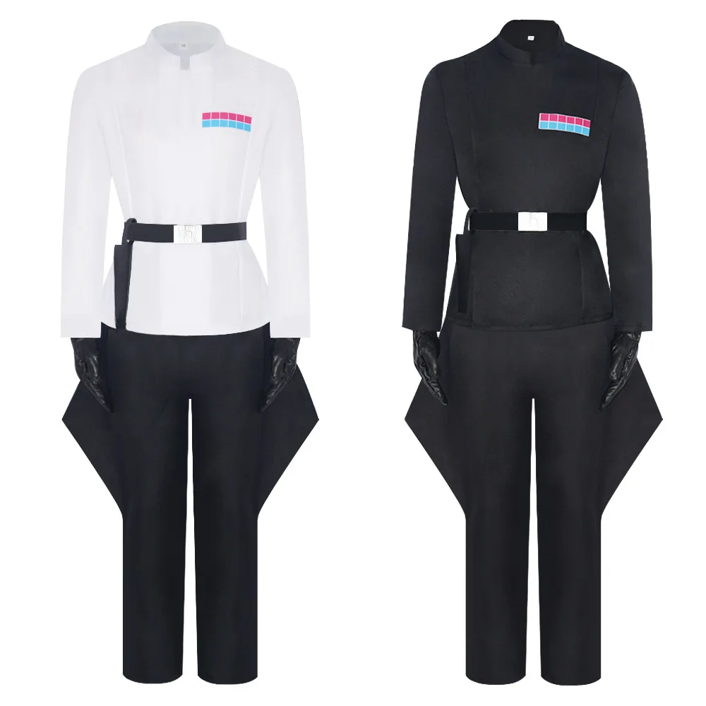 

Adult Movie Guerre Stellari Imperial Officer Costume Rogue Cosplay Uniform Tops Pants Cloak Suit Men Halloween Party Outfits
