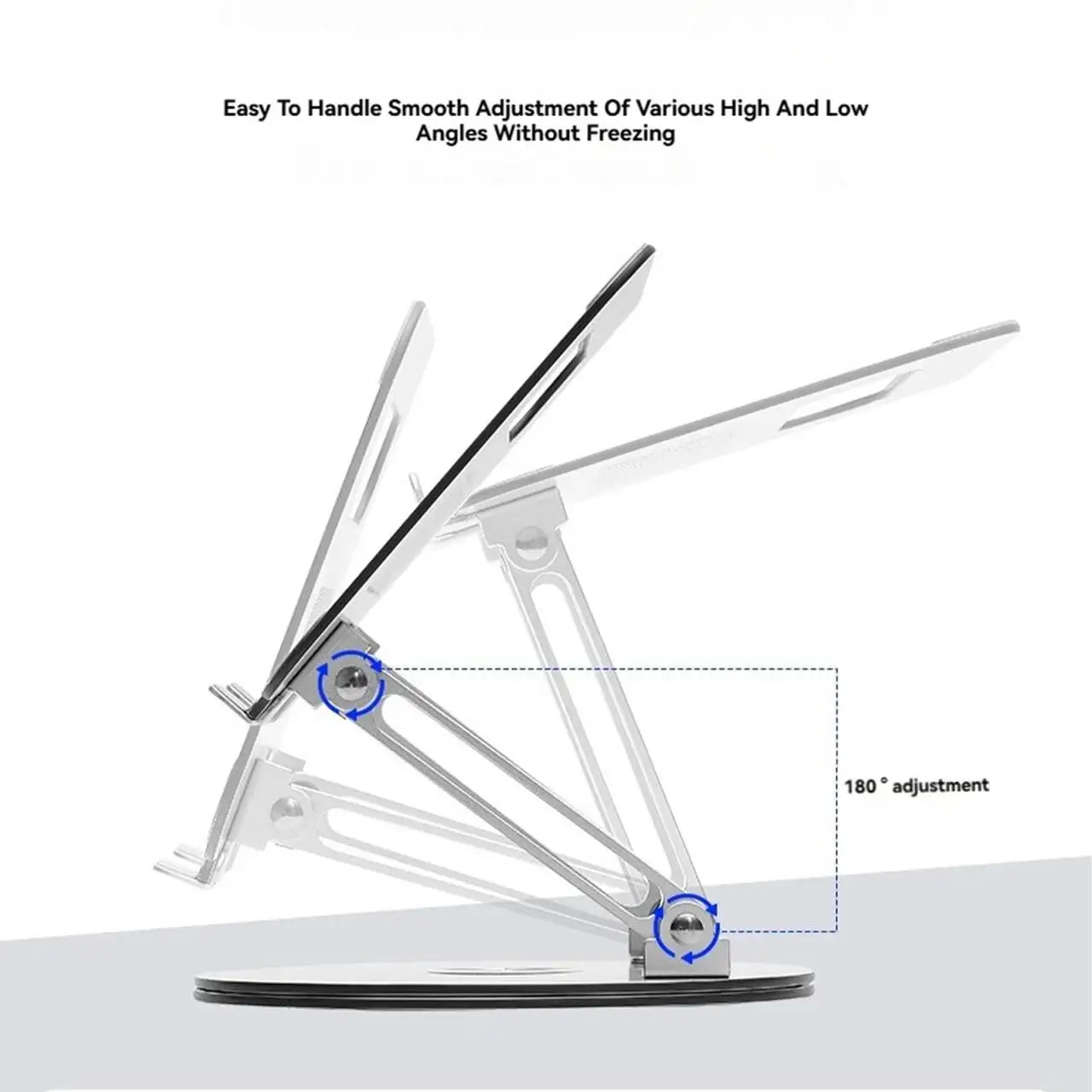 OUIO Heat Dissipation Laptop Stand 360° Rotatable Notebook Holder Liftable Aluminum Stand Compatible With 9.7-17.3 Inch Laptop