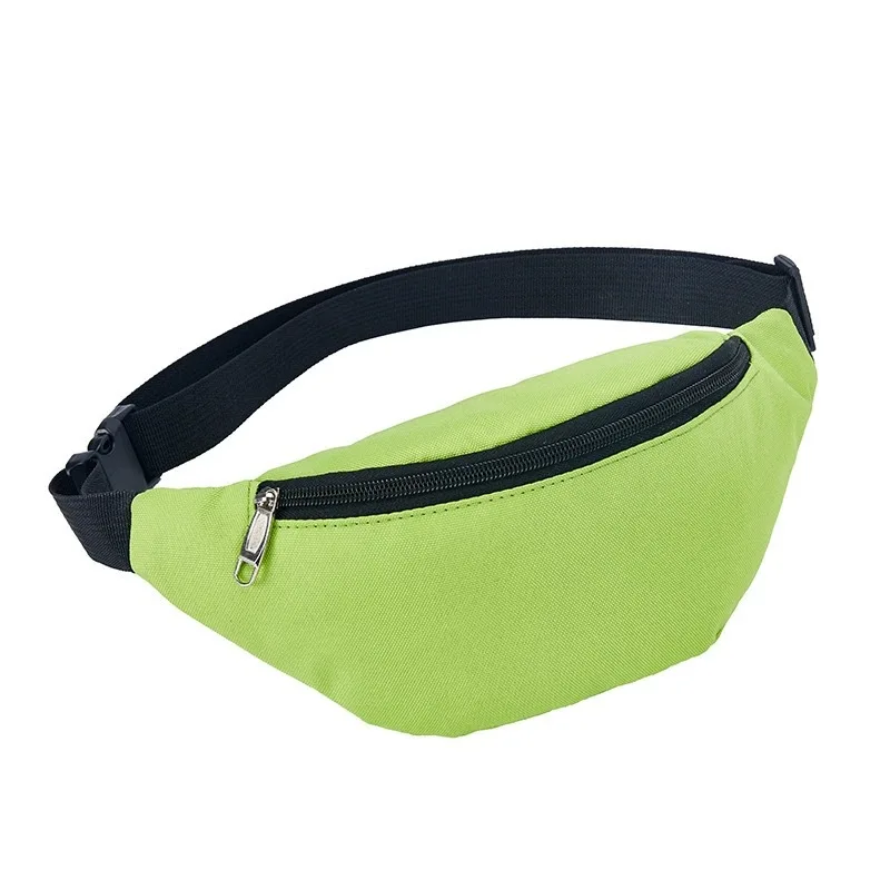 Cross-border popular pure color mobile phone waist bag running sports leisure outdoor multi-functional waterproof chest bag s...