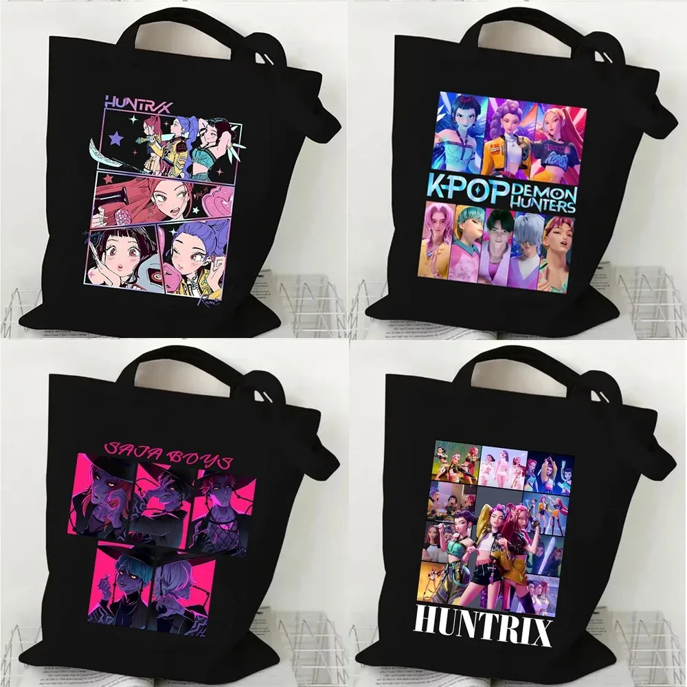 

25. Новая сумка, модная сумка K-pop Demon Hunters с верхней ручкой для женщин, модная портативная сумка для покупок, простая большая сумка в подарок