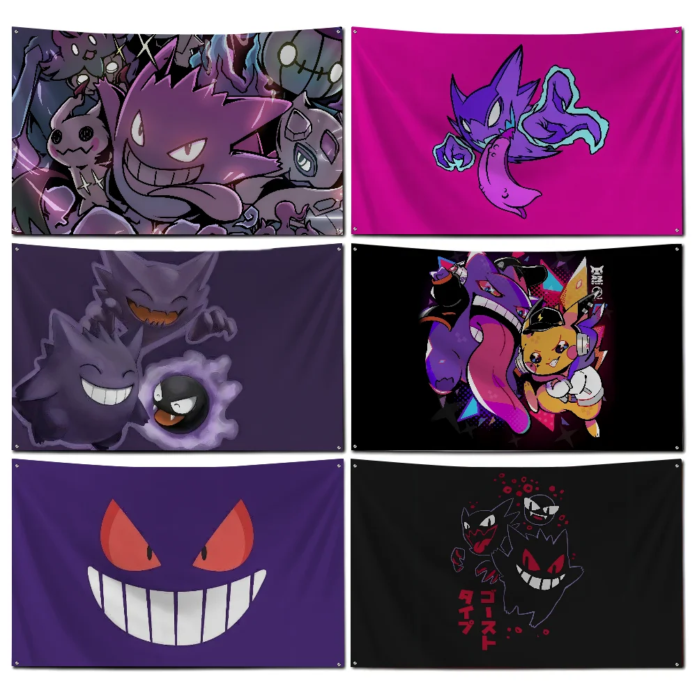 G-Gengar P-POKEMON  Flag Workshop Flags Room Decor Flag  Outdoor Decorations  Flags for Rooms Four Hole Flag