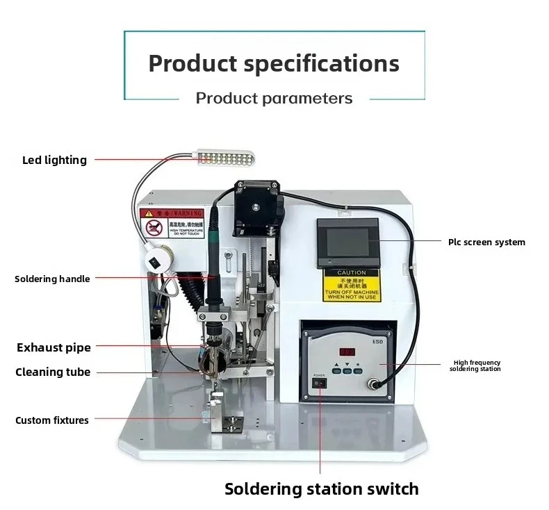 Semi-automatic soldering machine USB data cable PCB board cable LED lamp bead FPC connection diode DC head wire soldering