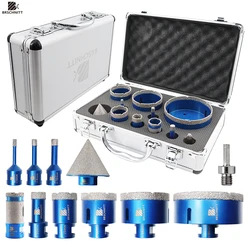 BRSCHNITT 11pcs Diamond Drill Bit Kit 6-11mm Drill Bits Chamfer Bit Adapter Drilling Milling Bits for Tile Granite Masonry M14