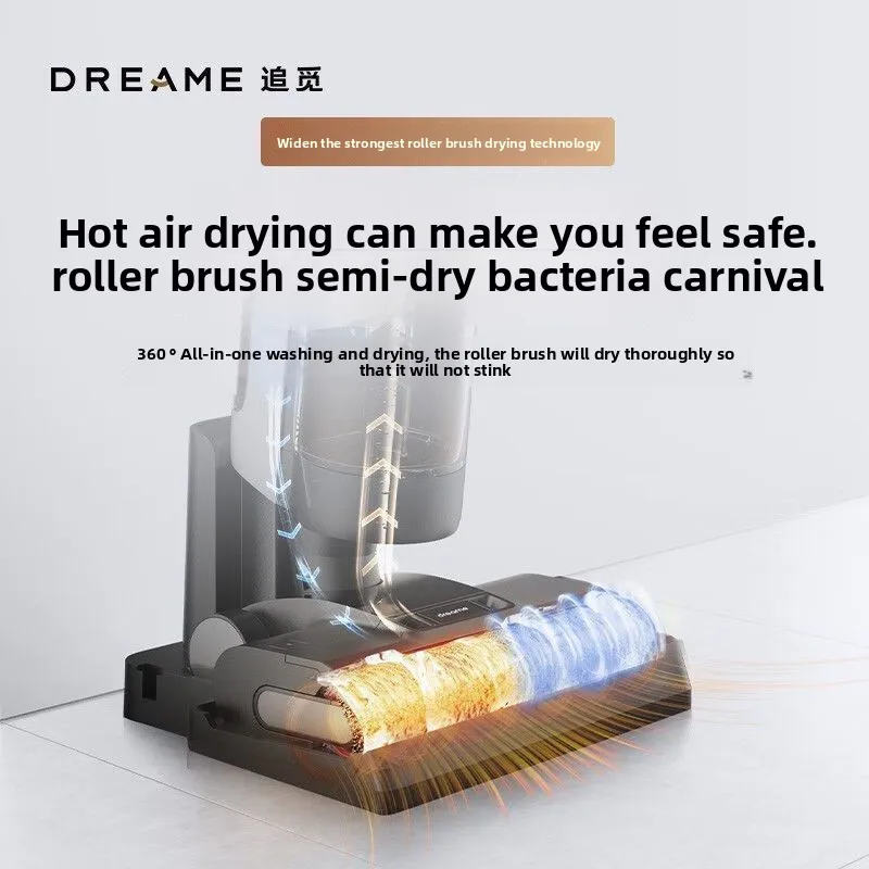 Dreame h13pro plus mix sem fio portátil máquina de esfregar a vácuo com um botão limpeza automática inglês falando