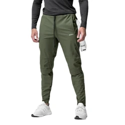 Gym Men's Quick Dry Zipper Leg Casual Pants Man Versatile Outdoors Basketball Sweatpants Jogging Sports Workout Long Trousers