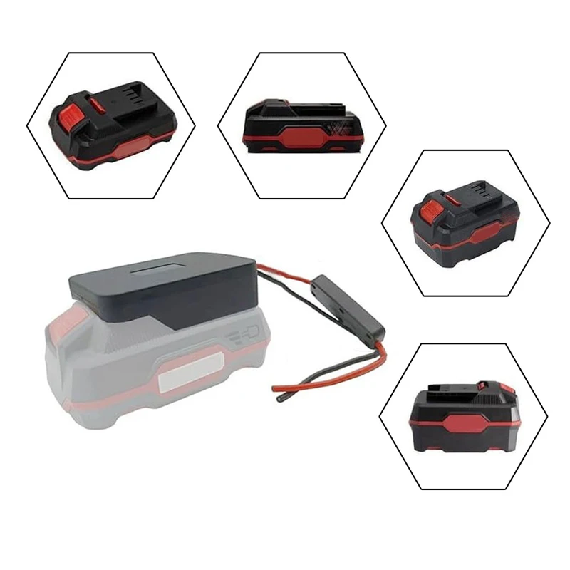 for Parkside 18V Li-ion Battery Power Ride Wheel Adapter DIY Converter with Fuses&ON/Off Switch for Rc Car Toys, Robotics