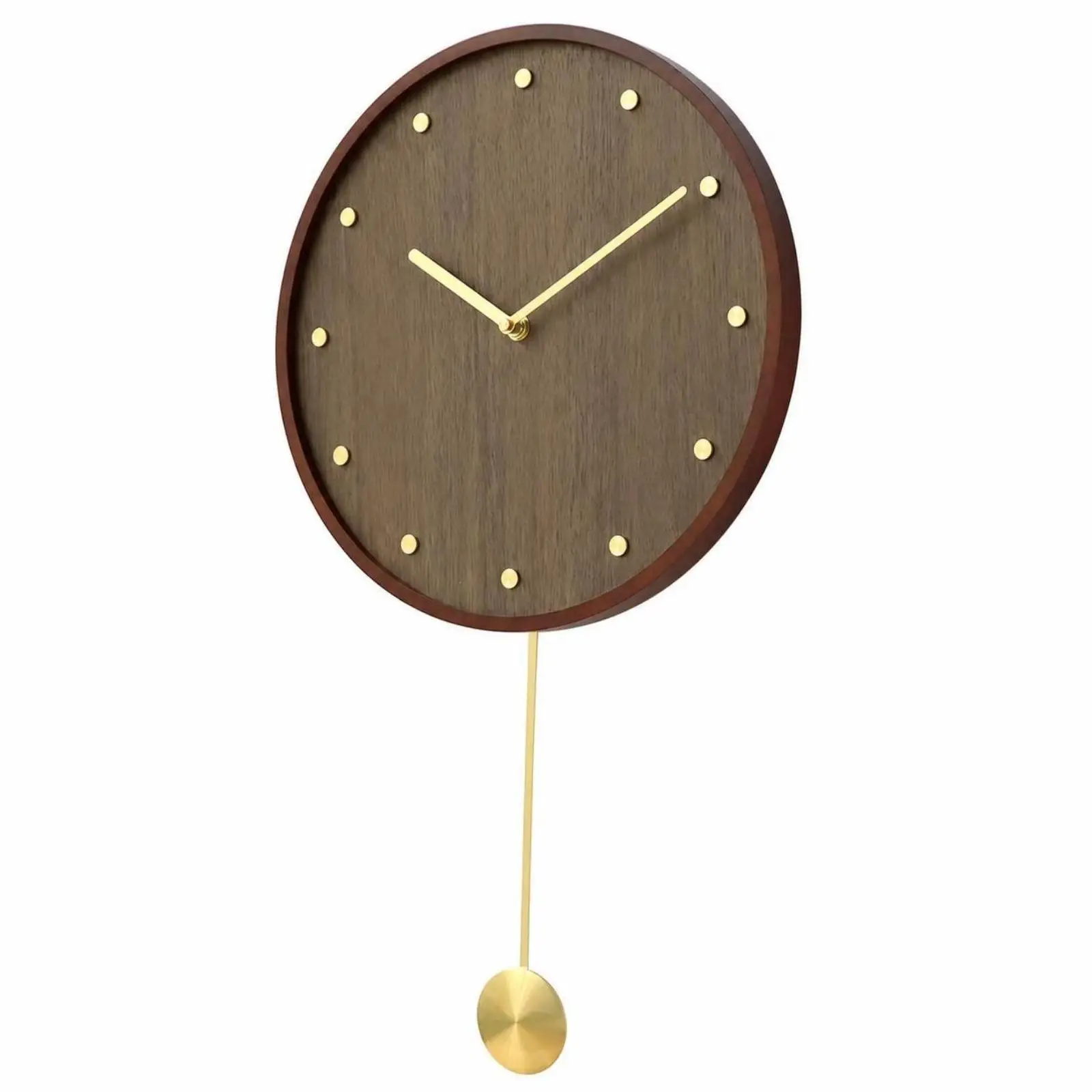 Minimalist Analog Wall Clock | Operated, Wood Wall Clock, Silent, for Office