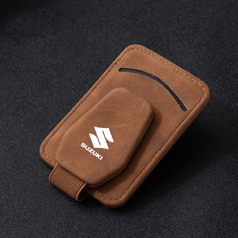 Car Sun Visor Glasses Clip Sunglasses Card Storage Holder For Suzuki Samurai Jimny Swift SX4 Ignis Ertiga Ciaz S-cross Accessory