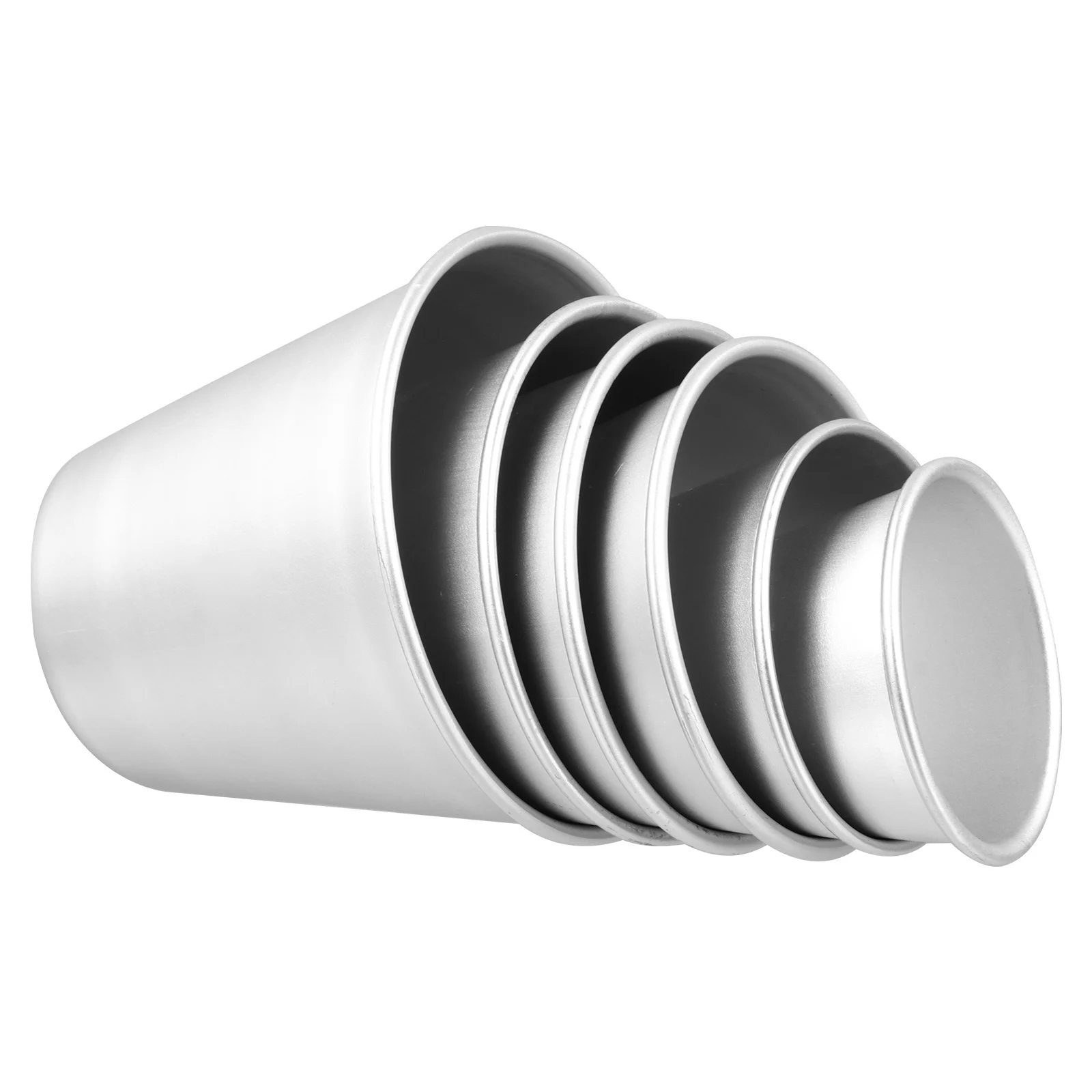 

6pcs Round Shape Cake Mold Non-Stick Baking Pan Scratch Resistant Pudding Mold Diy Baking Tools Kitchen Gadgets Reusable Healthy