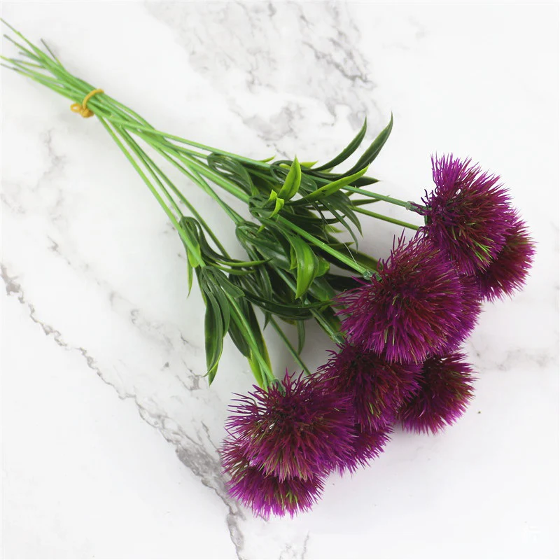 1/3/5 Stücke Grün Löwenzahn Künstliche Blumen 25 cm Kunststoff Gefälschte Blumen Pflanzen Für Wohnkultur Party liefert Hochzeit Dekoration – Detail 10