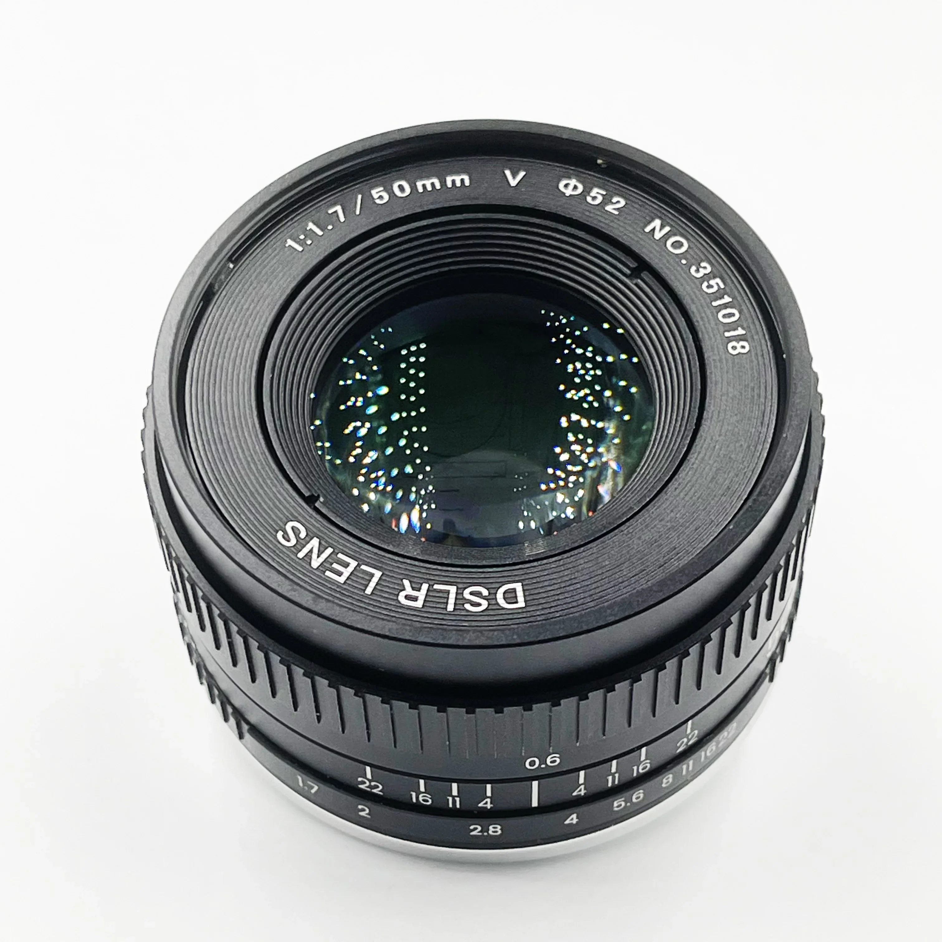 FH 50mm F1.7 Metalowa, duża przysłona, standardowa, pełnoklatkowa, portretowa soczewka z ręczną ostrością do lustrzanek Canon EOS EF M42 Nikon F