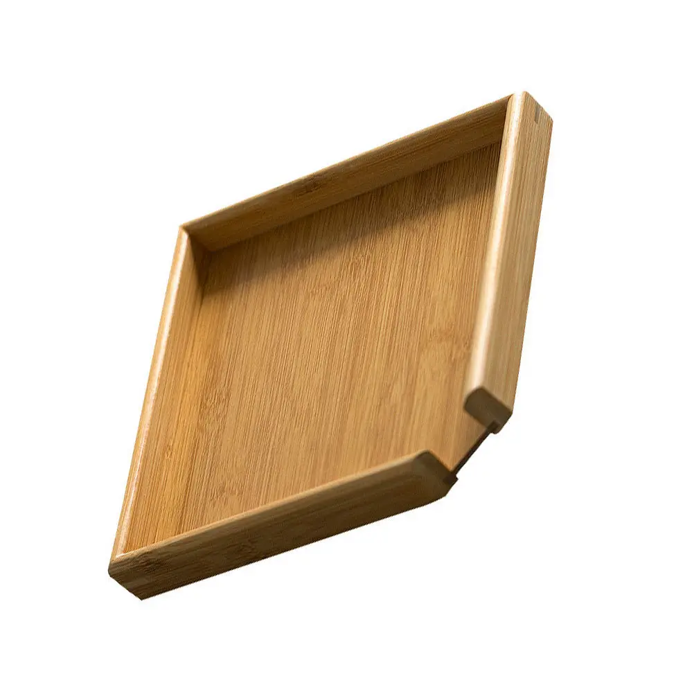 

Bamboo Tea Tray Vintage Decorative Tea-Leaf Tray Compact Lightweight Teaware Accessory Home Kitchen Tearoom Home Decoration