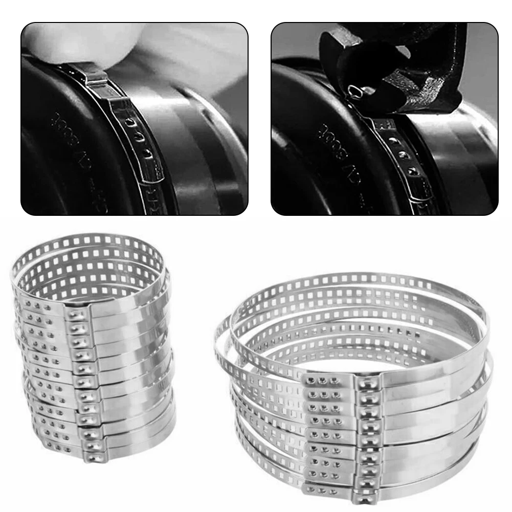 

12 × автомобильные зажимы для ботинок CV, 8 мм, регулируемый зажим для шарнира приводного вала из нержавеющей стали, 50 ~ 120 мм/25 ~ 50 мм, зажимы для ботинок приводного вала CV