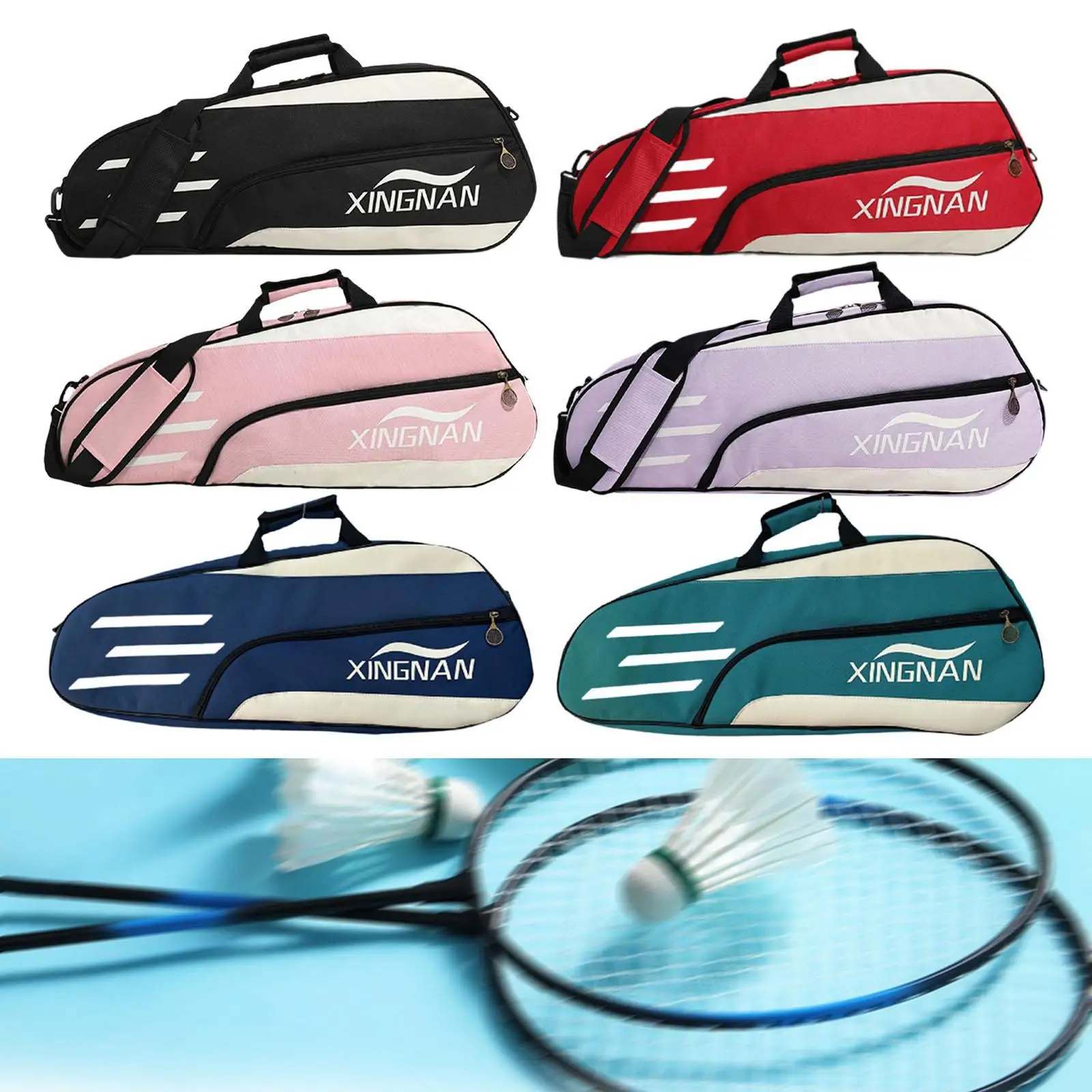 Borsa per racchetta da Badminton borsa da Tennis per sport all'aria aperta racchetta da Tennis di grande capacità