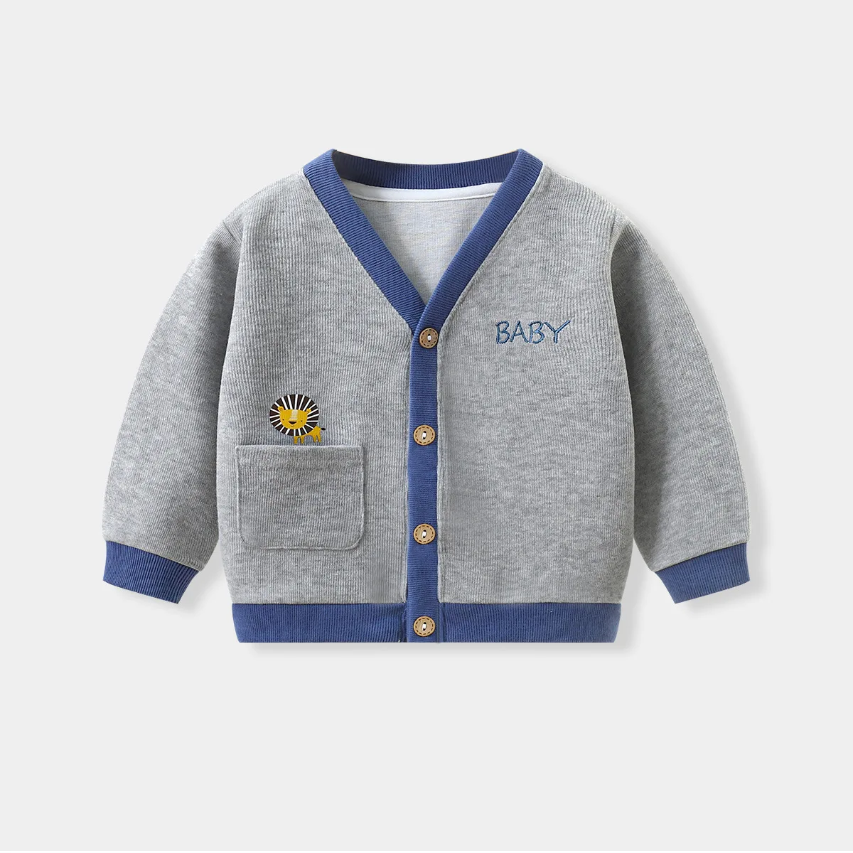 New Baby Spring Autumn Knit Cardigan Casual Inner Sweater Boys Girls Comfortable Long-Sleeve Jacket Children Soft Stretchy Top