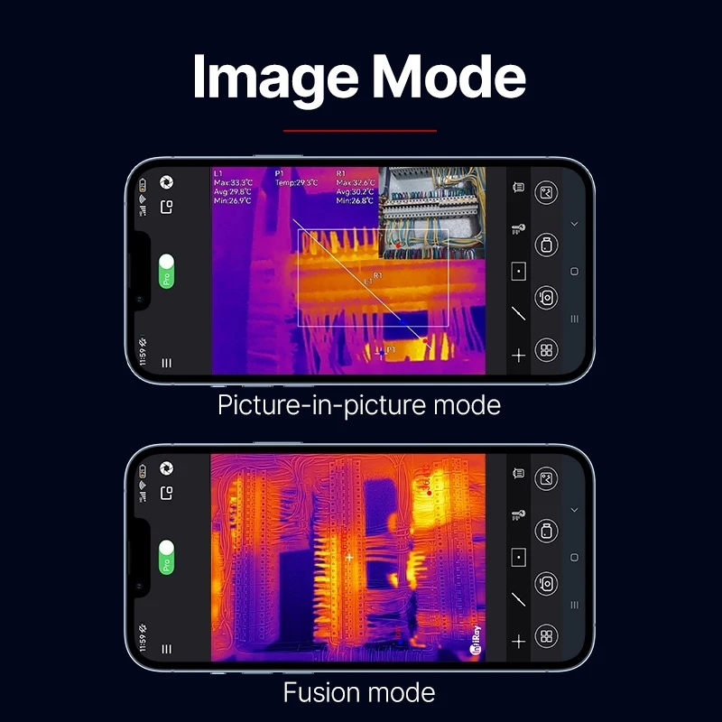 Smartphone monoculari di tipo C Telecamera termica Visione notturna a infrarossi con obiettivo macro