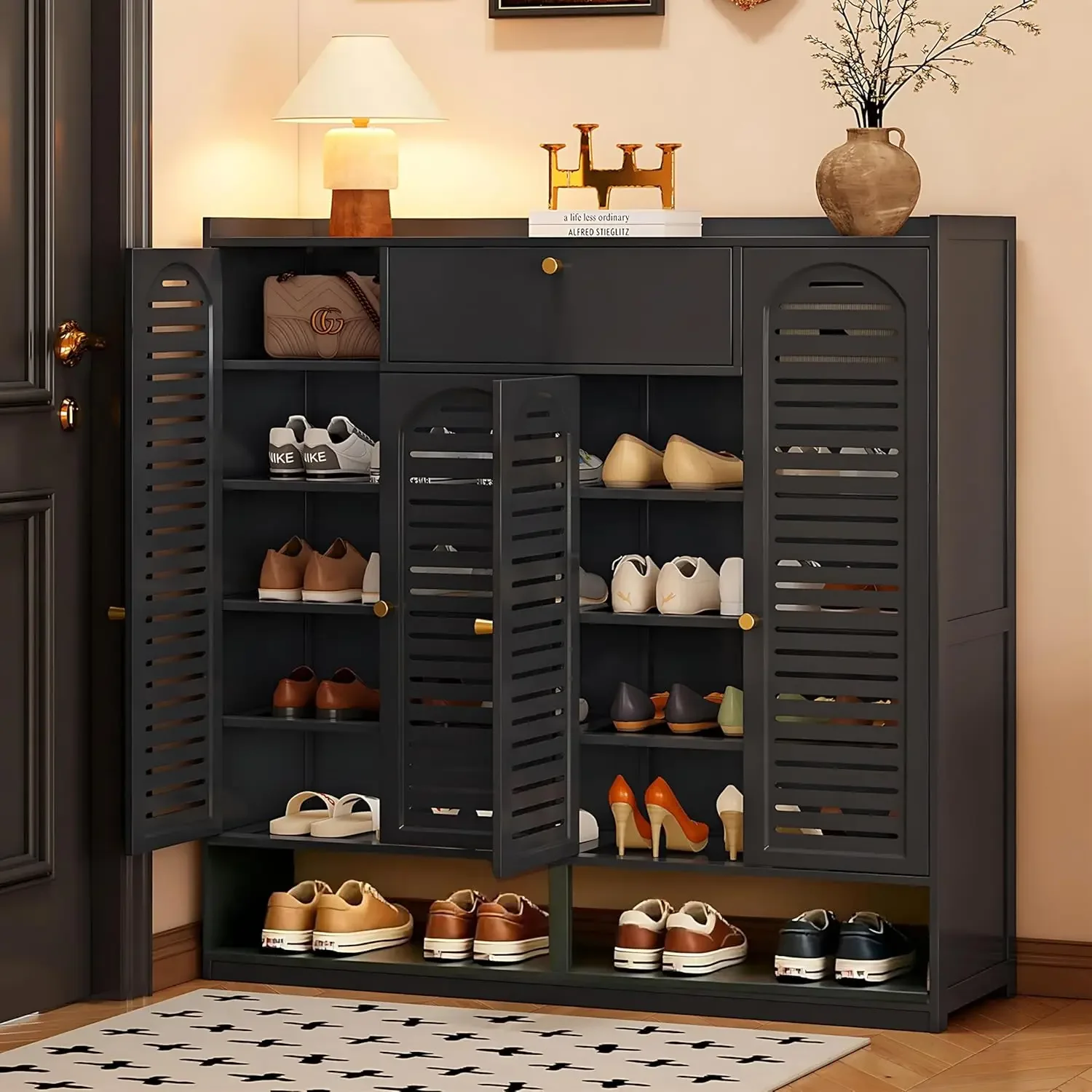 Reliable Rustic Compact Shoe Cabinet Fashionable Convenient Functional Distinctive Shoe Cabinet Schuhregal Indoor Furniture