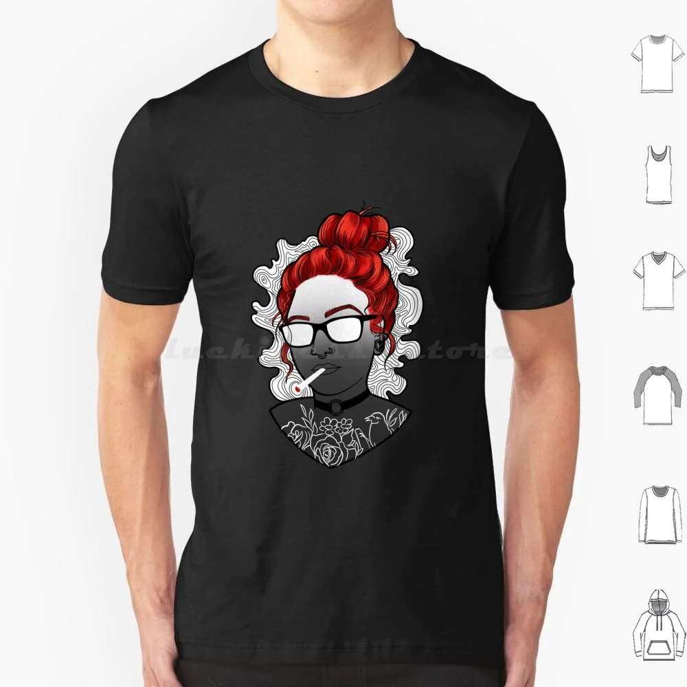 Durries And Redheads T Shirt Big Size 100% Cotton Cigarette Charlli Fury Faure Smoke Smoking Tattoos Piercing Choker Redhead