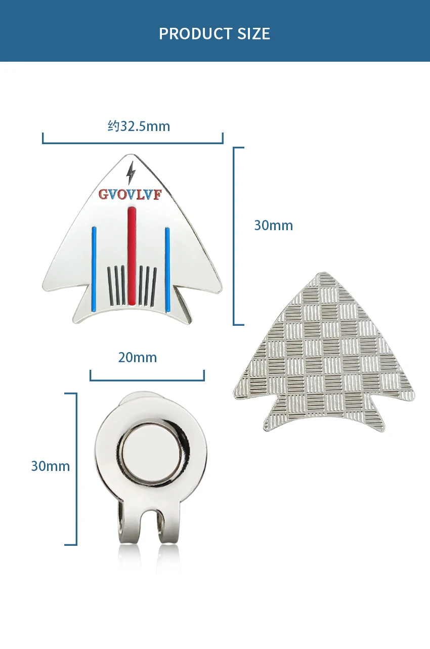 Gvovlvf-磁気帽子クリップ付きゴルフボール、飛行機のマーカー、男性と女性への素晴らしいギフト、ゴルフアクセサリー、ゴルフボール、面白い、1個