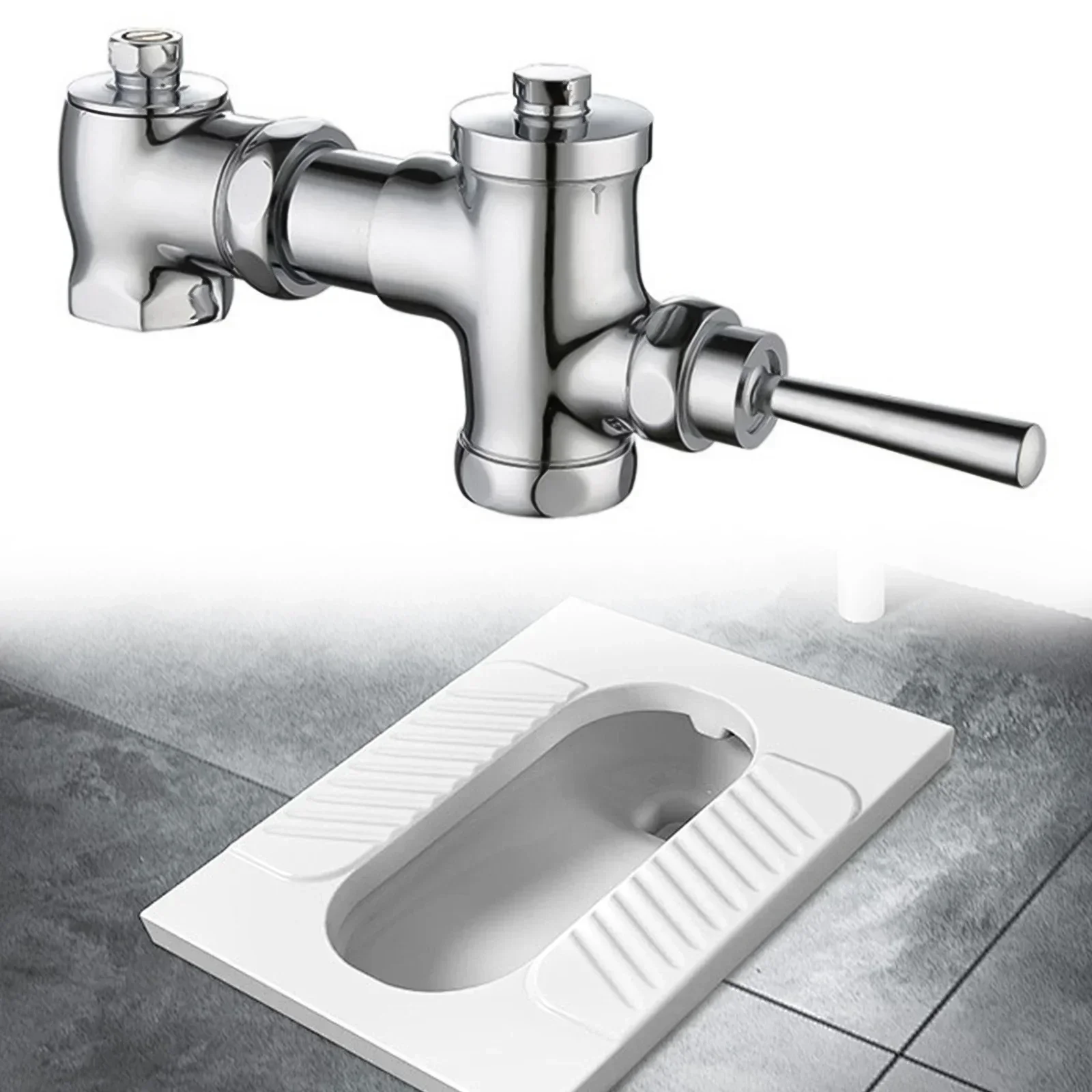 Valves Flush Valve Convenient Easy Installation For Squat Toilets Hand Press Premium Brass Versatile Application