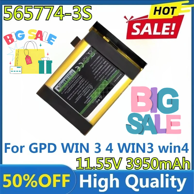 

New High quality replaceable 11.55V 3950mAh 565774-3S Battery for GPD WIN 3 4 WIN3 win4