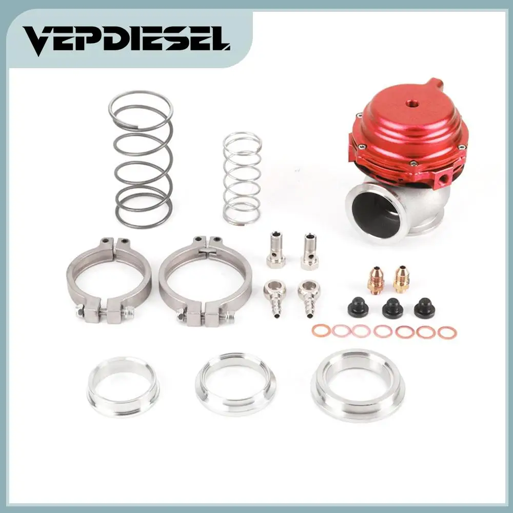 Red External Cooled Turbo Wastegate External Wastegate 44mm with Springs MVR44 V-Band For Universal Turbos