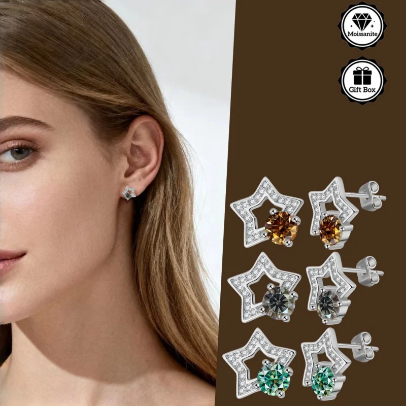 

LAMVOICE 1 carat moissanite needles, gift for daughte, needles for women,925 sterling silver needles, Valentine’s Day