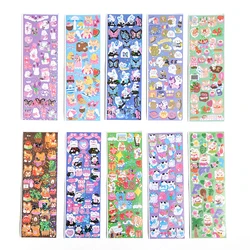 10pcs Stickers Pack Kawaii Laser Cute Stickers DIY Korean Stickers Laptop Scrapbook Decal Top Sticker