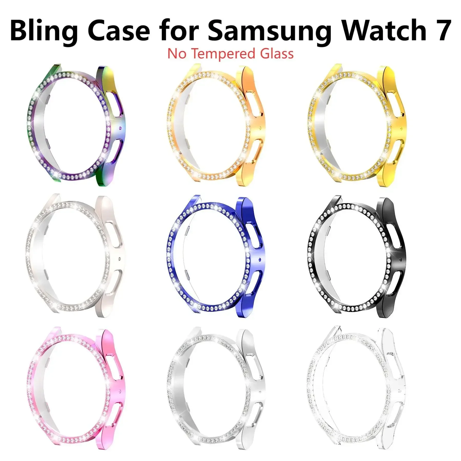 

Bling Case for Samsung Galaxy Watch 7 Screen Protector,Diamond Cover for Galaxy Watch 7 40mm & 44mm,Galaxy Watch Case for Women
