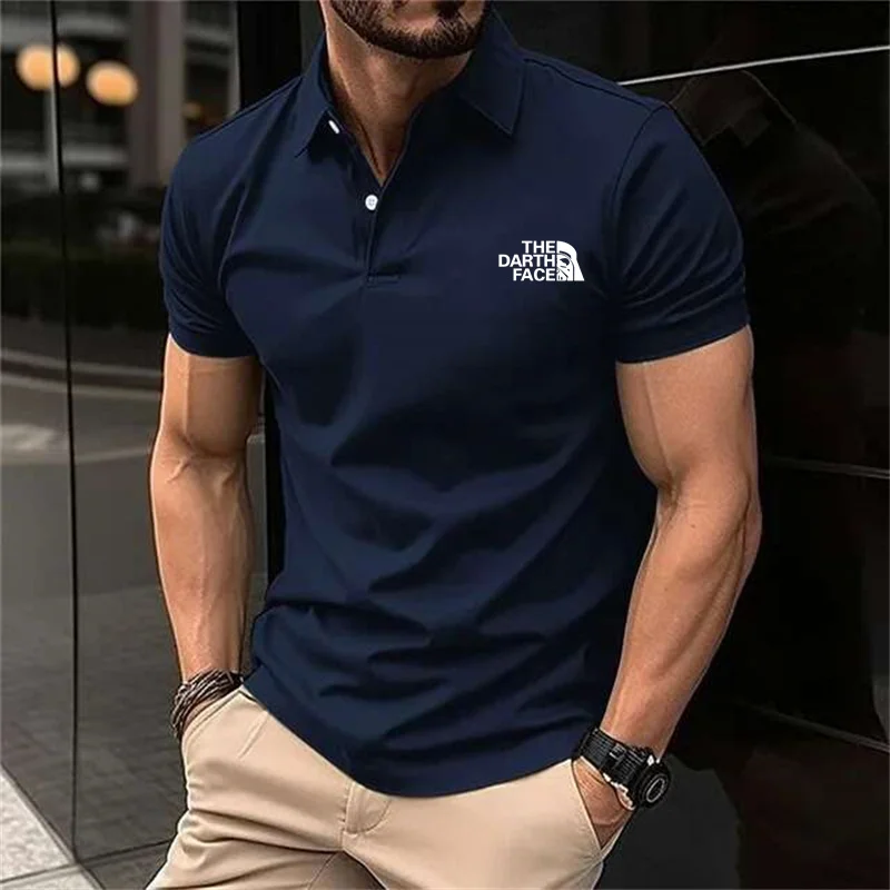 Najnowsza koszulka męska Klasyczna koszulka polo z krótkim rękawem Letni top Casual T-shirt Kołnierzyk na guziki Super Large S-4XL Casual Polo Shir