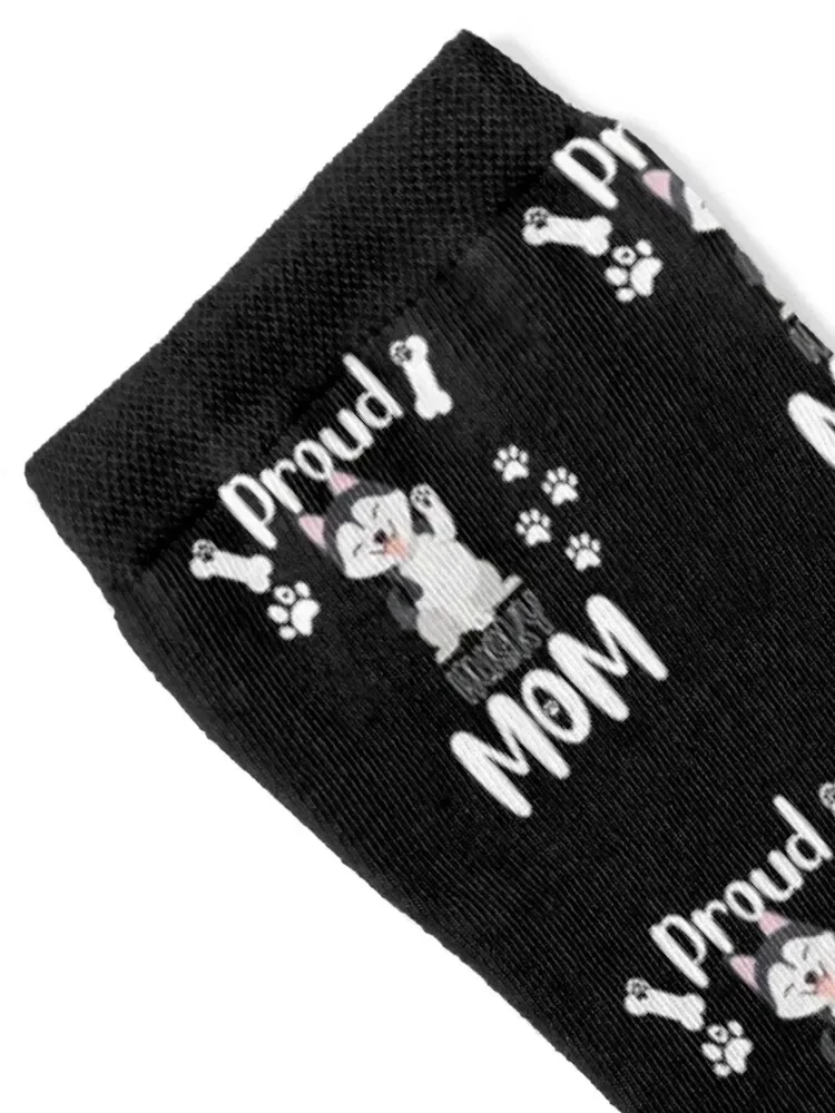 Proud Husky Mom Socks Thermal man winter heated Socks Girl Men's