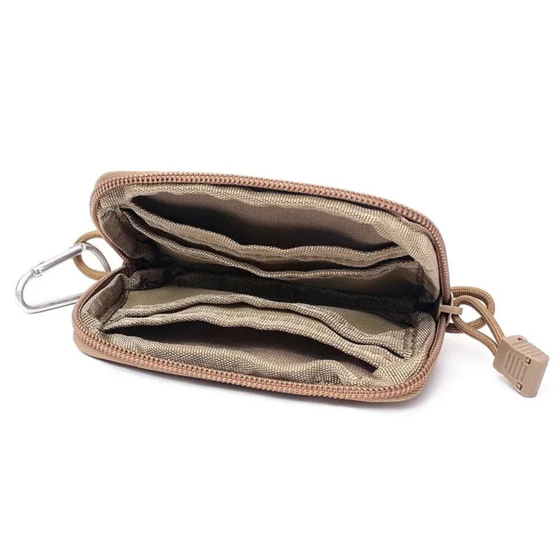 Men\'s Carabiner Waist Pouch Key Wallet Medical Organizer Pouch Military Wallet Small Bag Outdoor Portable Key Card Case Belt Bag