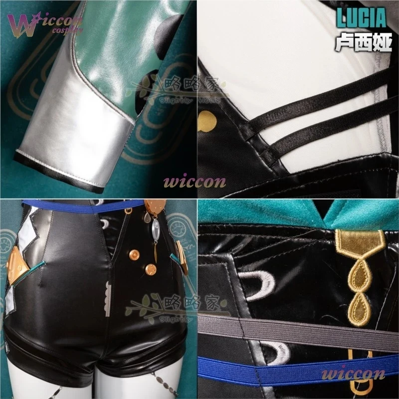 g'7,n\5;e,8\v,5/Uniforms ZZZ Lucia Elowen Cosplay Women Girls Spook Shack Ryushia Erouen Costume Wig Zenless Zf;4'v.7/n\ view 5