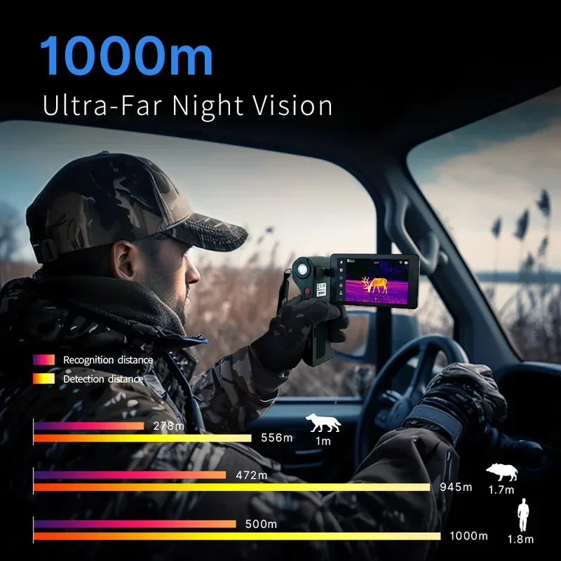 DV2 Monocular Infrared Night Vision  5'' Touchscreen  Hunting Thermal Vision Camera Professional Binoculars Telescope