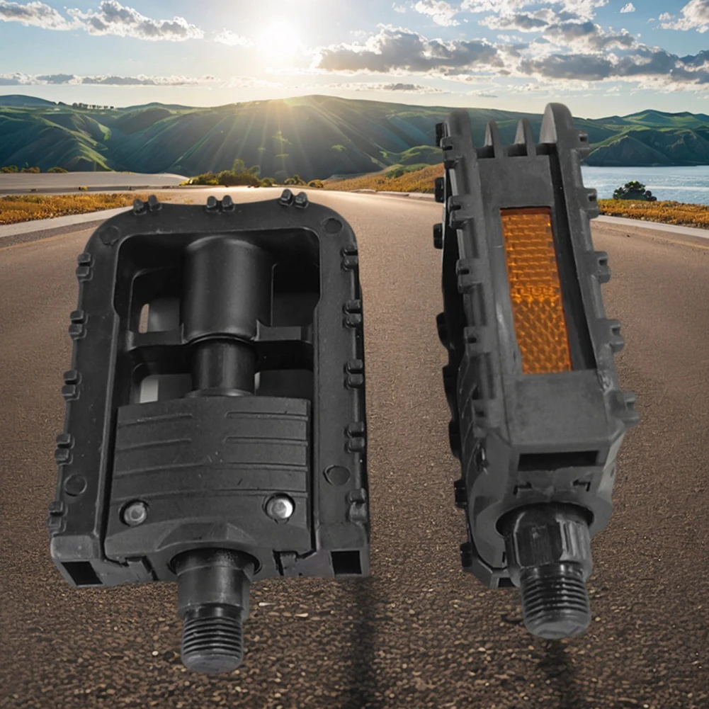

Bicycle Folding Pedal Non-slip Bicycle Platform Pedals with Reflector Riding Accessories for Folding Bike Electric Vehicle