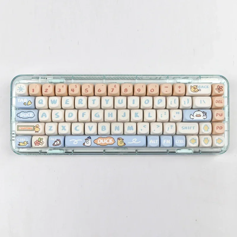 Boring Duck Key Cap PBT MOA Profile 139 Keys/set  Double Shot Keycap Thermal Sublimation Mechanical Keyboard for Customization