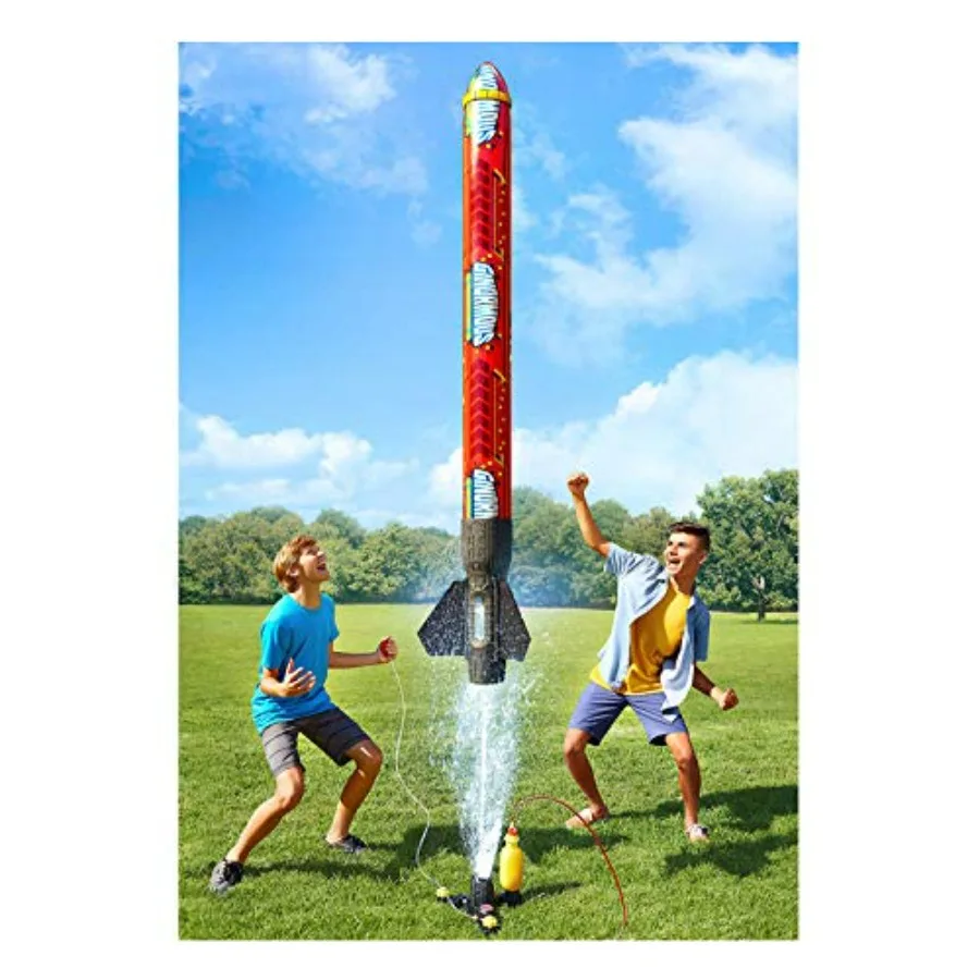 

Water Powered Rocket for outdoor science experiments, made of durable plastic, blue and white, eco-friendly propulsion without