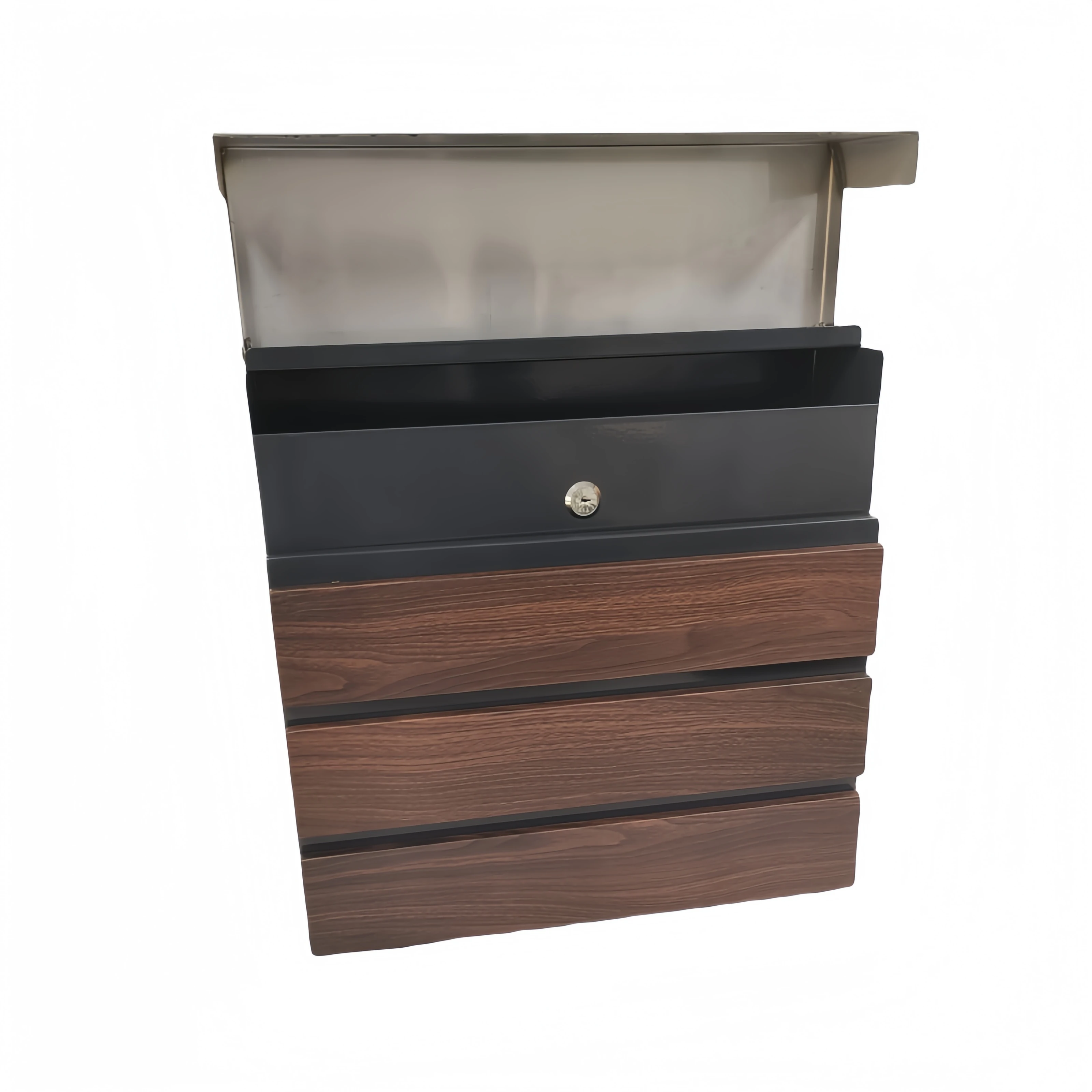 Durable Powder-Coated Outdoor Post Box Mailbox Wall Mounted with Secure Lock Design Mail Letter Box Residential Parcel Box