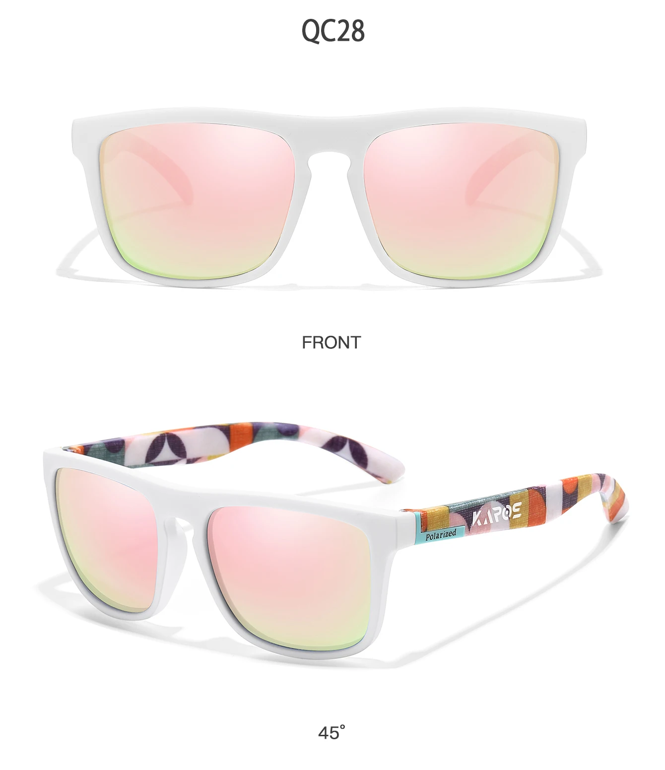 3 Teile/satz Karos Polarisierte Sonnenbrille Mode UV400 Schutz Unisex Anti-glare Gläser Geeignet Für Männer Fahren Radfahren Brillen – Detail 9