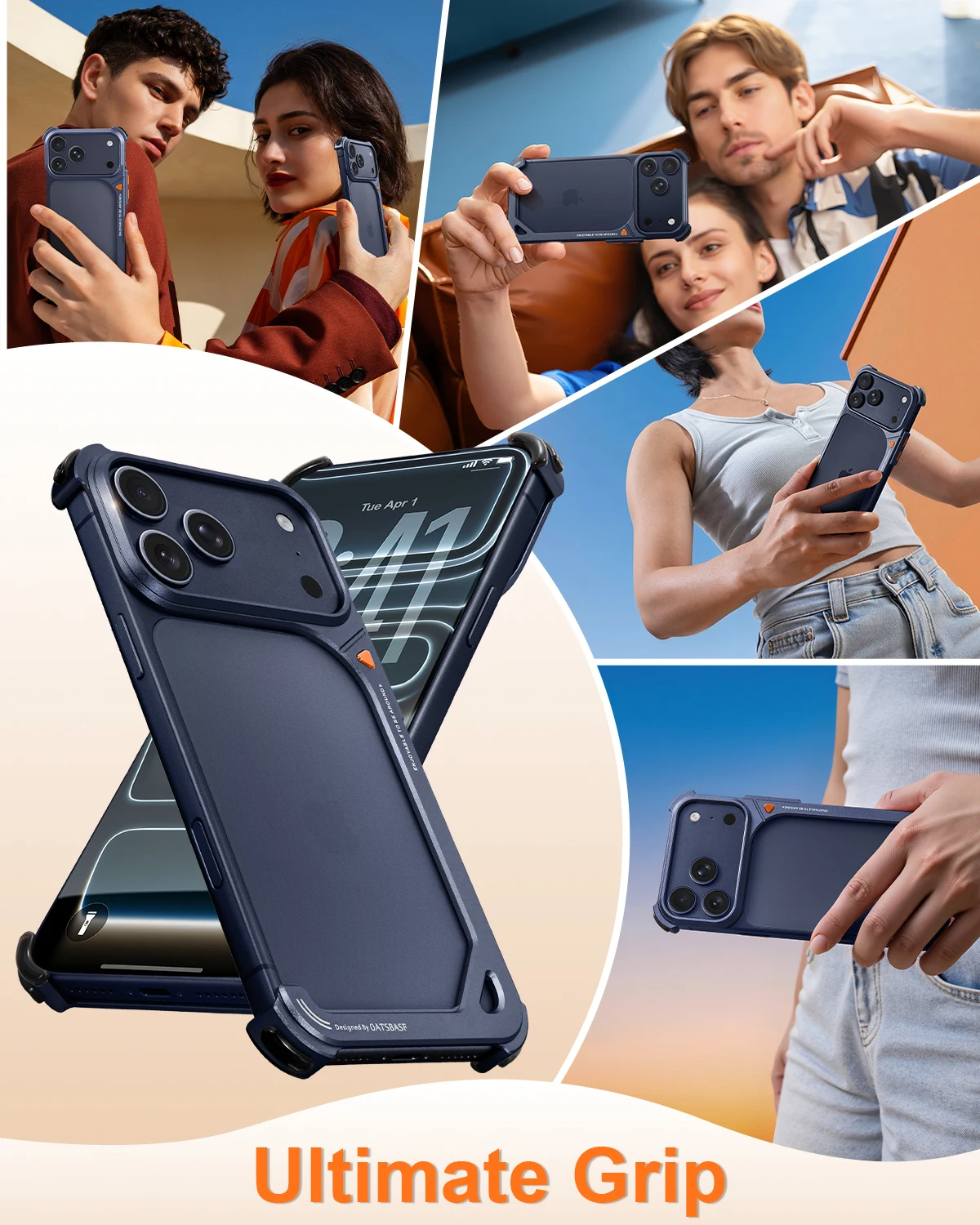 Oatsbasf Metalowe Bezramkowe Etui na Telefon iPhone 17 Pro Max 9 Shape, Cienkie Etui Ochronne, Minimalistyczny Wygląd Telefonu Bez Osłony na iPone 17 Pro — zdjęcie produktu 5
